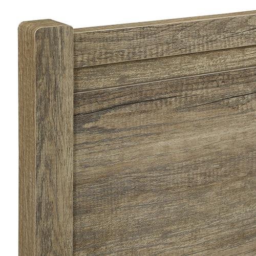 King Package | Carter King Oak Bed Frame Natural & Serenity Euro Top Mattress (Medium Firm)