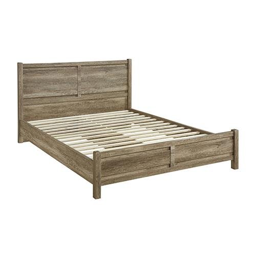 King Package | Carter King Oak Bed Frame Natural & Serenity Euro Top Mattress (Medium Firm)