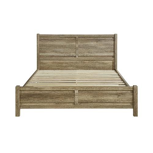 King Package | Carter King Oak Bed Frame Natural & Serenity Euro Top Mattress (Medium Firm)