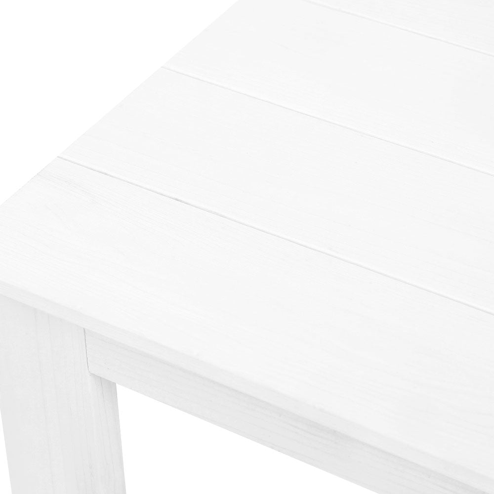 Coffee Side Table Wooden Desk Outdoor Furniture Camping Garden White - Furniture > Outdoor - Bedzy Australia
