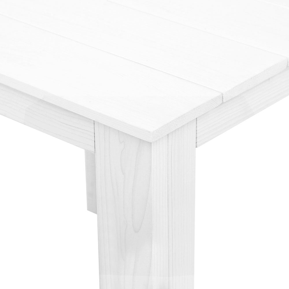 Coffee Side Table Wooden Desk Outdoor Furniture Camping Garden White - Furniture > Outdoor - Bedzy Australia