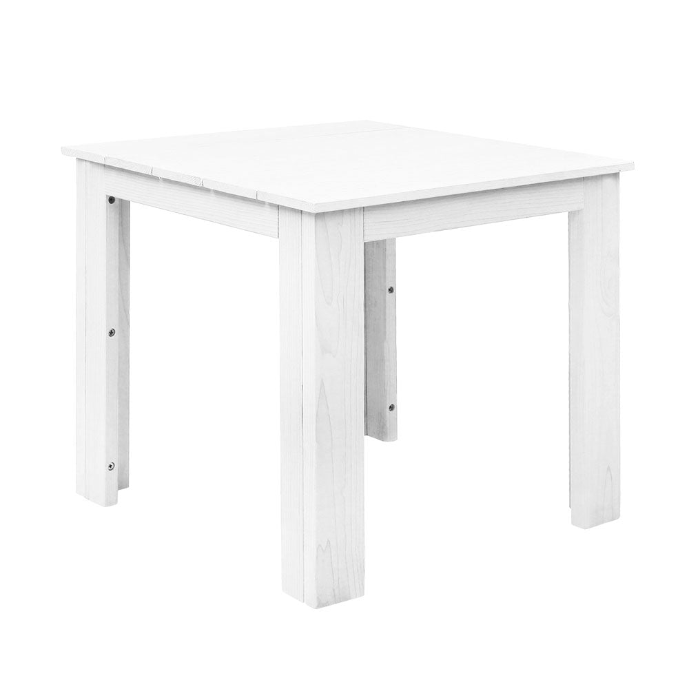 Coffee Side Table Wooden Desk Outdoor Furniture Camping Garden White - Furniture > Outdoor - Bedzy Australia