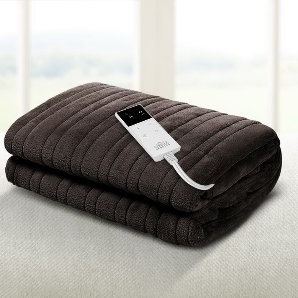 Electric Throw Blanket - Chocolate - Bedzy Australia