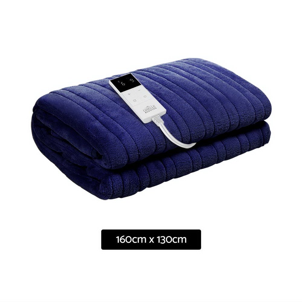 Electric Throw Blanket - Navy - Bedzy Australia