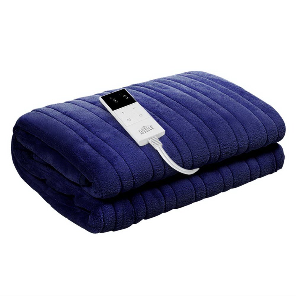 Electric Throw Blanket - Navy - Bedzy Australia