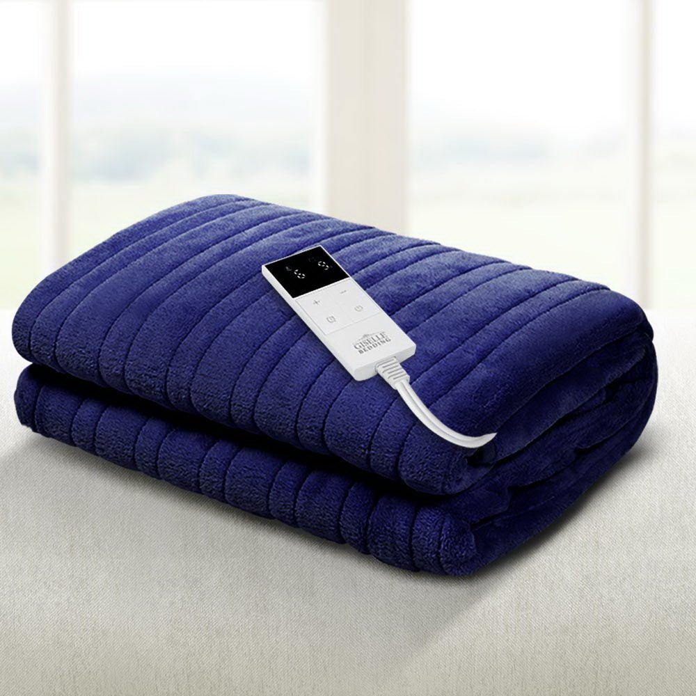 Electric Throw Blanket - Navy - Bedzy Australia