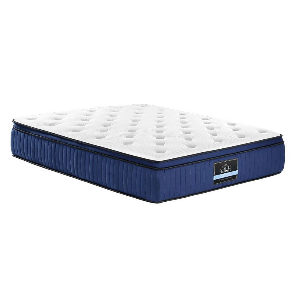 King Comfort Package | Franky Euro Top Cool Gel Mattress (Medium Firm), Deluxe Pillowtop Topper, 2 Deluxe & 2 Cooling Pillows