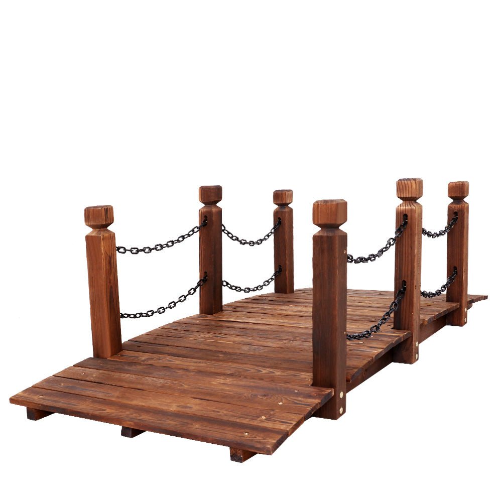 Garden Decor Outdoor Ornament Wooden Bridge Chain 160cm - Home & Garden > Decor - Bedzy Australia