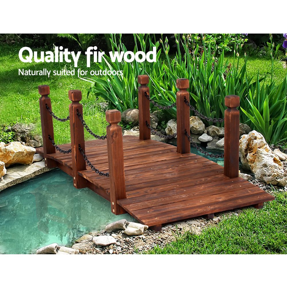 Garden Decor Outdoor Ornament Wooden Bridge Chain 160cm - Home & Garden > Decor - Bedzy Australia