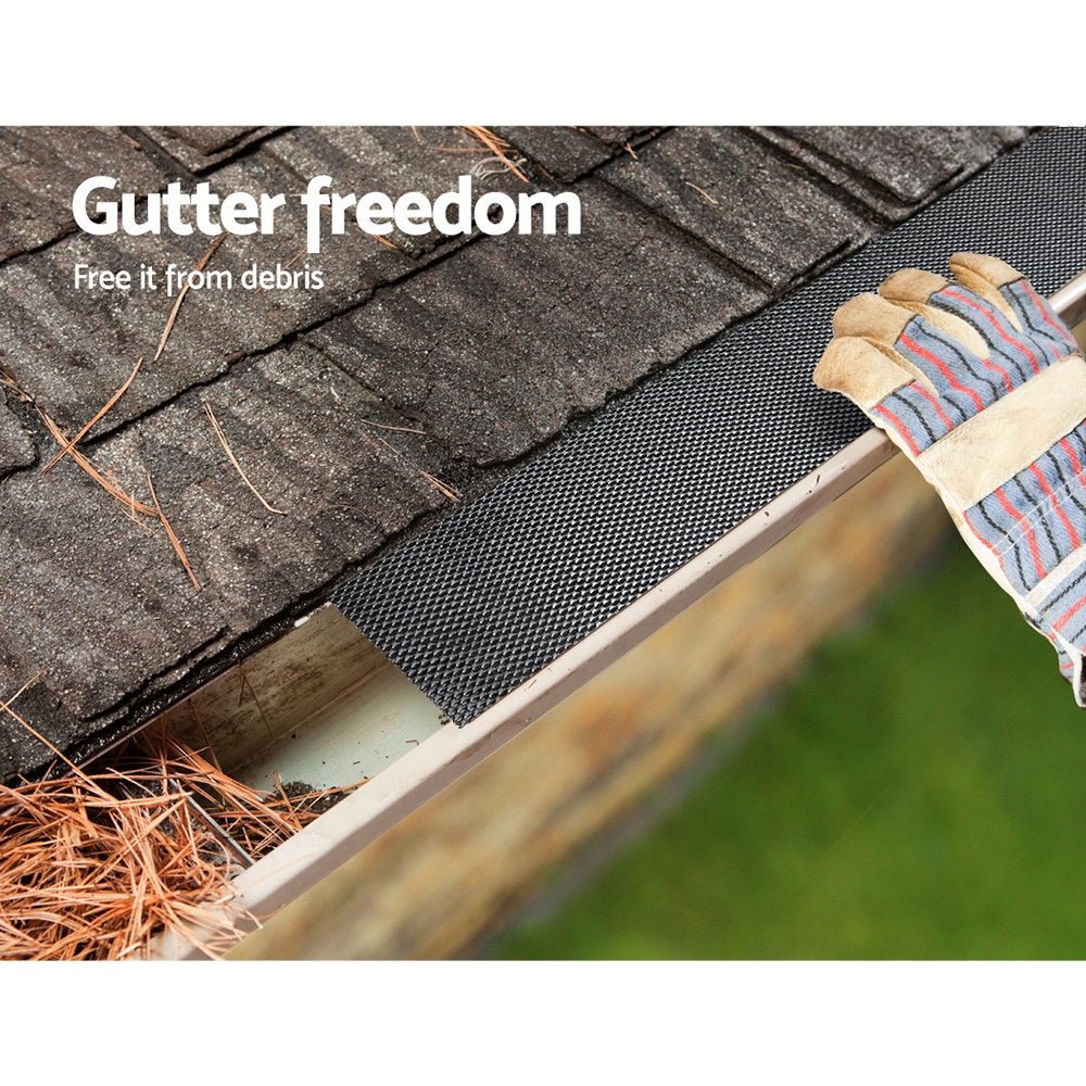 Gutter Guard Aluminium Mesh 30M 100x20cm Black - Home & Garden > DIY - Bedzy Australia