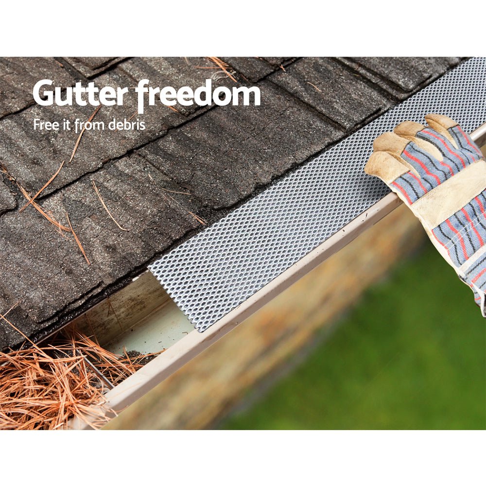 Gutter Guard Aluminium Mesh 60M 100x20cm Silver - Home & Garden > DIY - Bedzy Australia