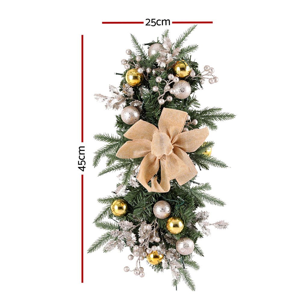 Hanging Christmas Garland 45cm Staircase Door Party Decor - Occasions > Christmas > Christmas Wreaths & Garlands - Bedzy Australia