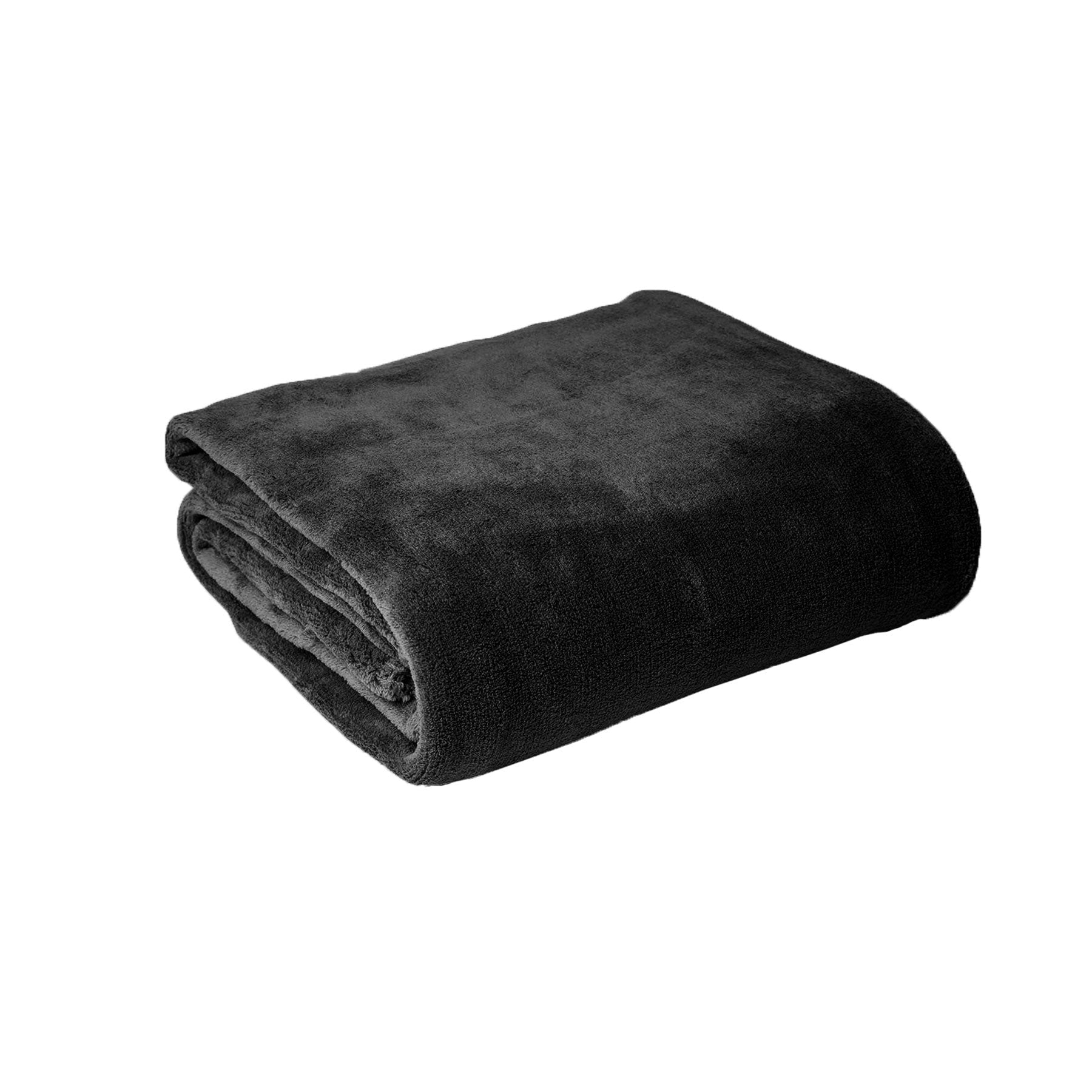 Hotel Living Super Soft Coral Fleece Blanket Single Charcoal - Home & Garden > Bedding - Bedzy Australia