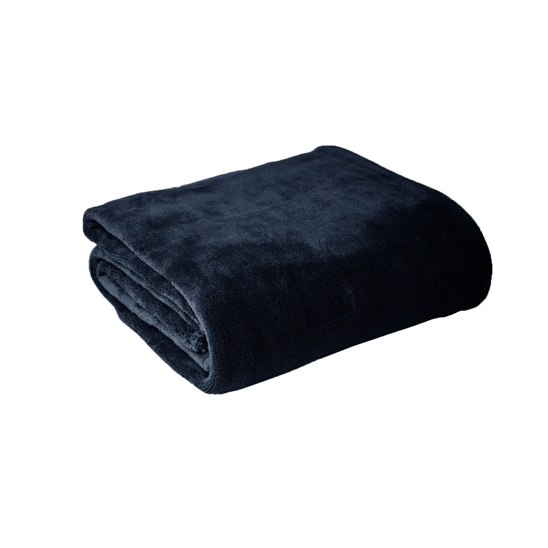 Hotel Living Super Soft Coral Fleece Blanket Single Navy - Home & Garden > Bedding - Bedzy Australia