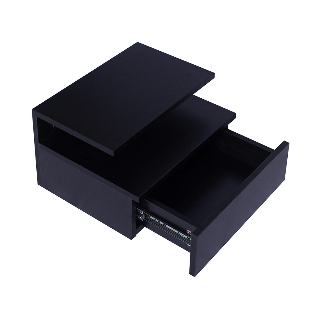 Levede 2x Bedside Tables Side Table Black-1910113068805918721