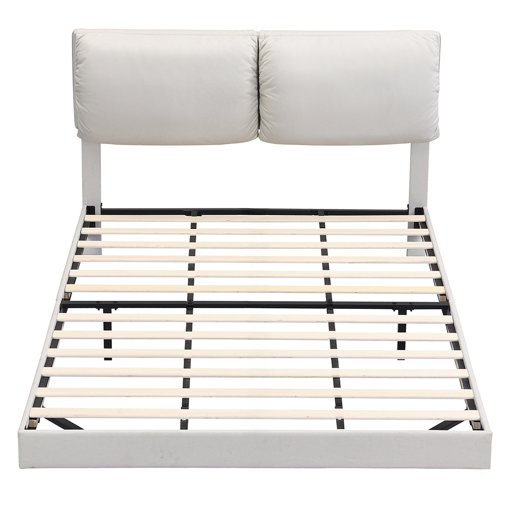 Levede Floating Bed Frame With RGB LED Light Headboard Base Platform King-2109793967049674753