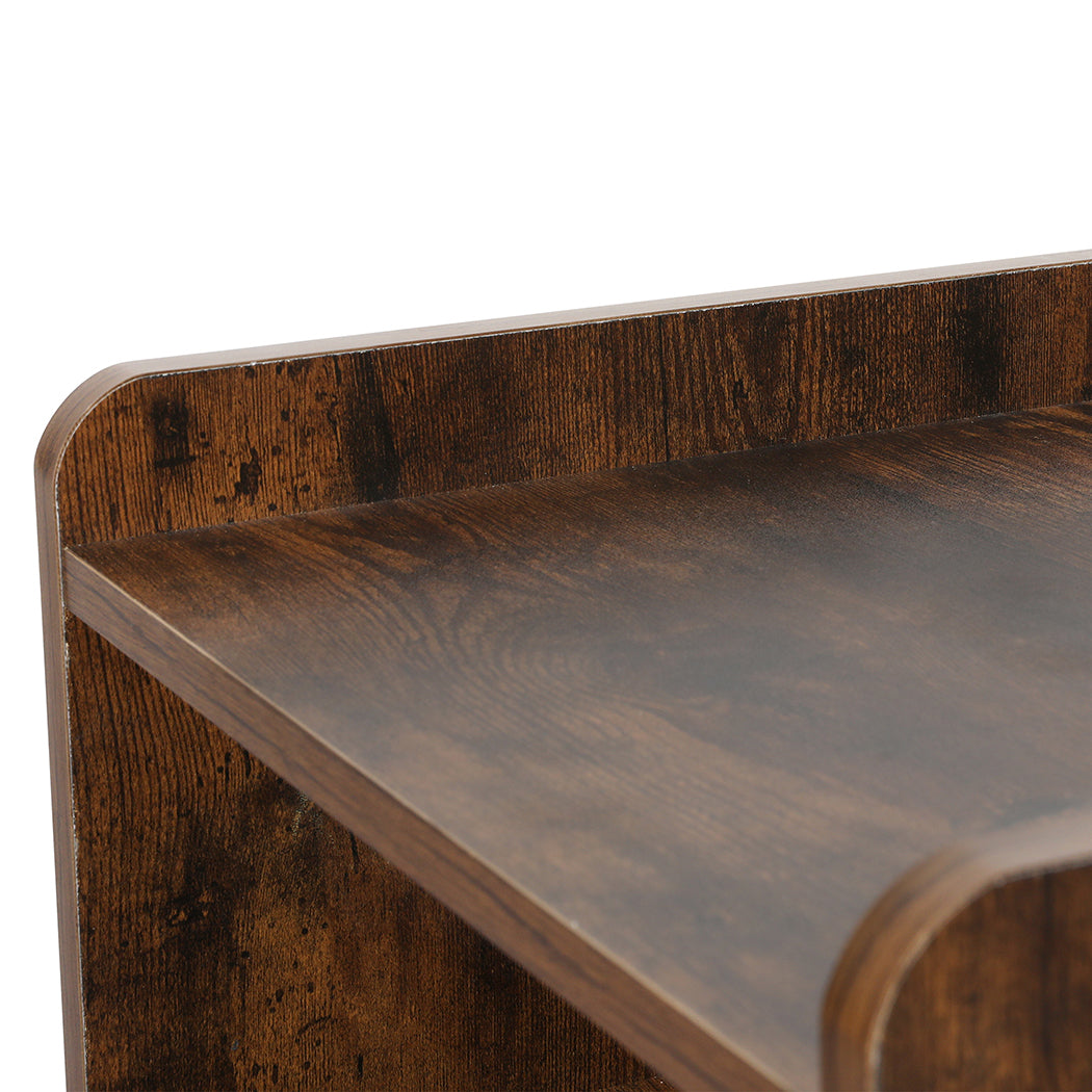 Levede Bedside Table USB Charger Outlet LED Oak-1954802384307884035