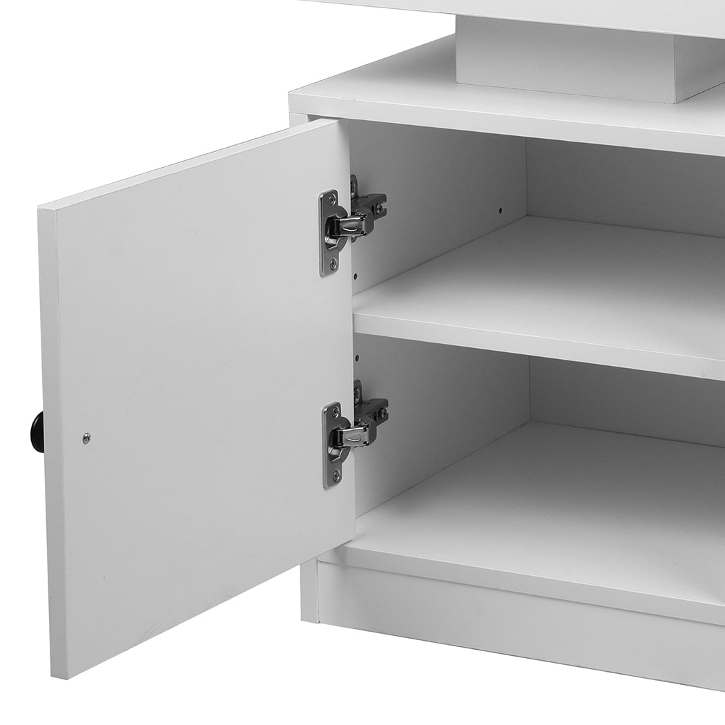 Levede Bedside Table USB Charger Outlet RGB White-1954802384995749891