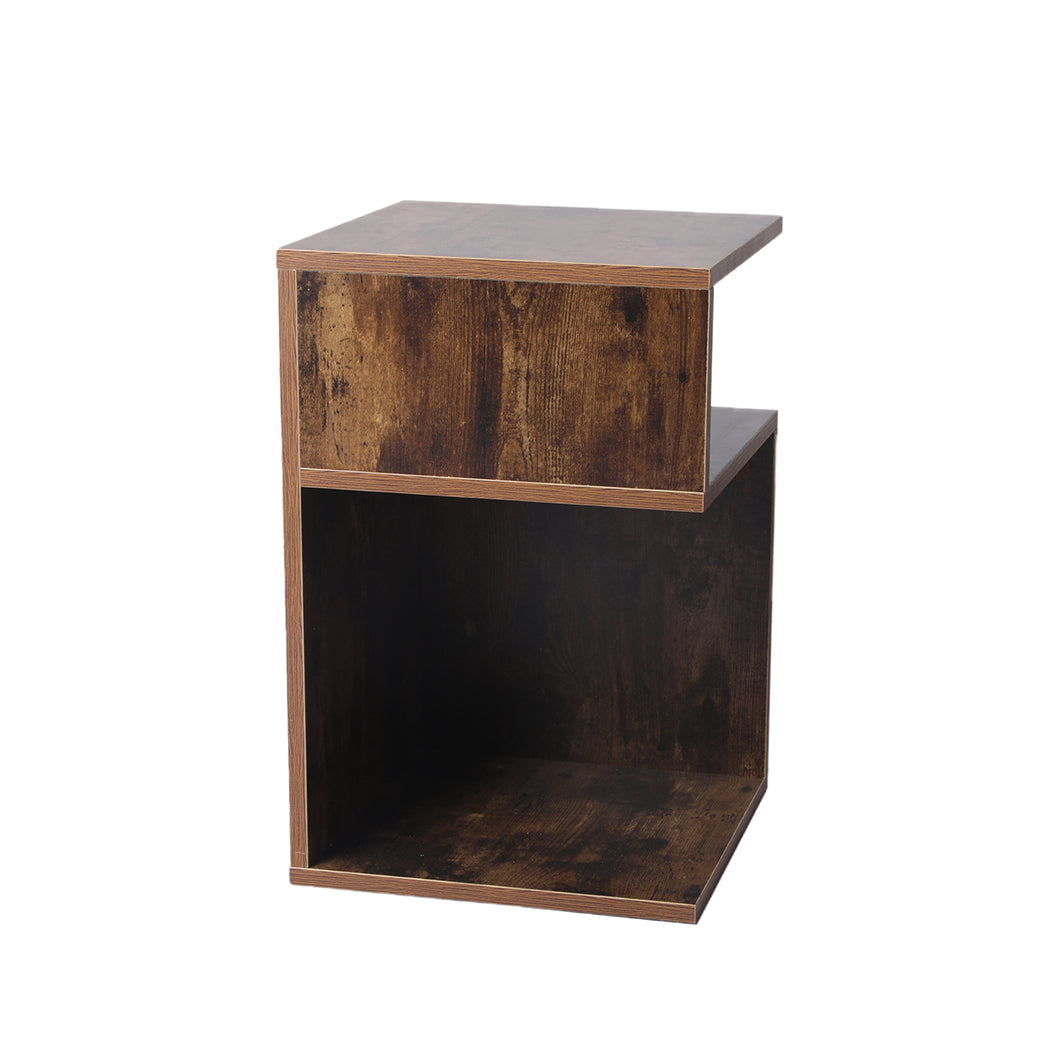Levede 2x Bedside Tables Wood Side End Oak-1954802869706297348