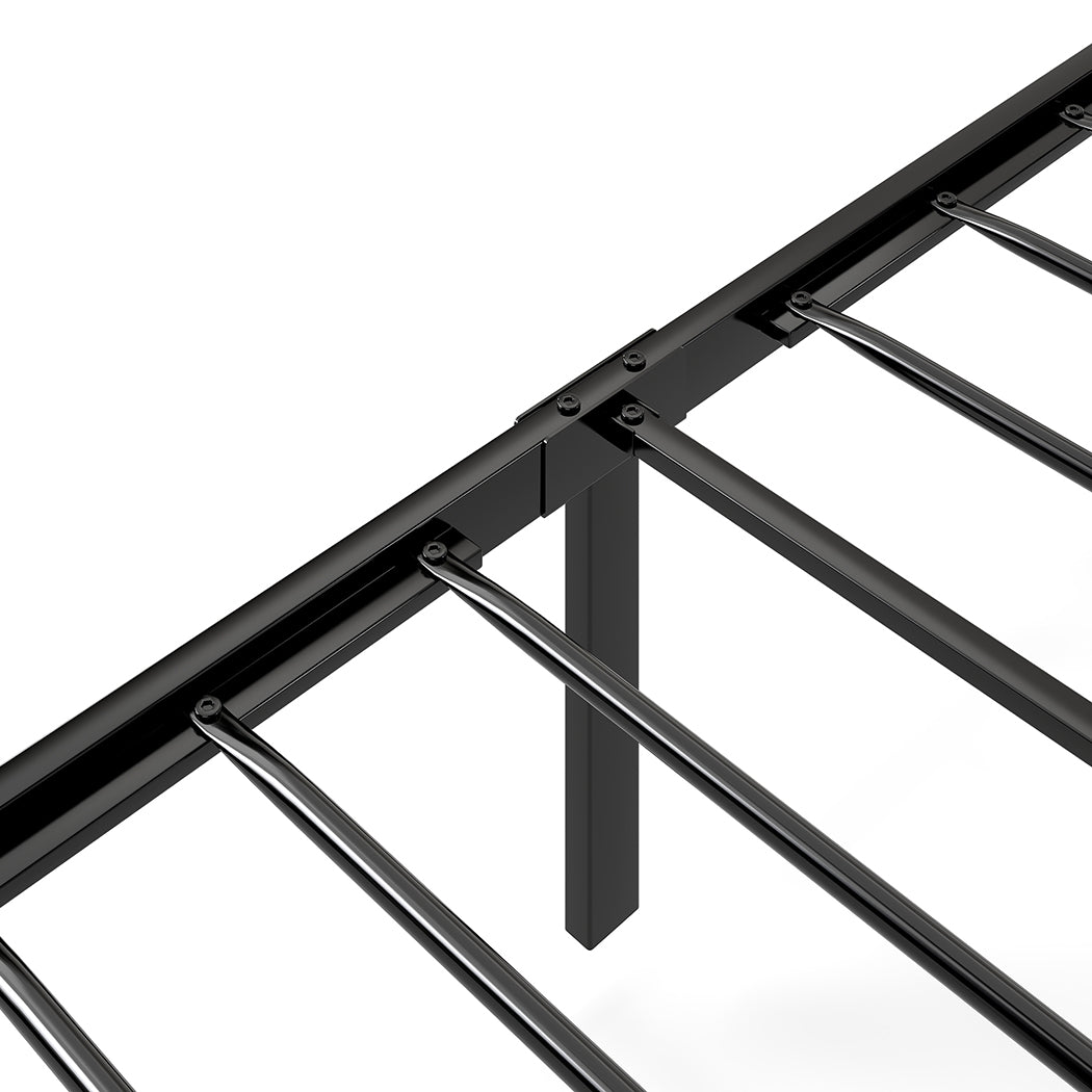 Single Package | Waverton LED Storage Bed Frame Black & Glay Bonnell Spring Mattress (Medium Firm)