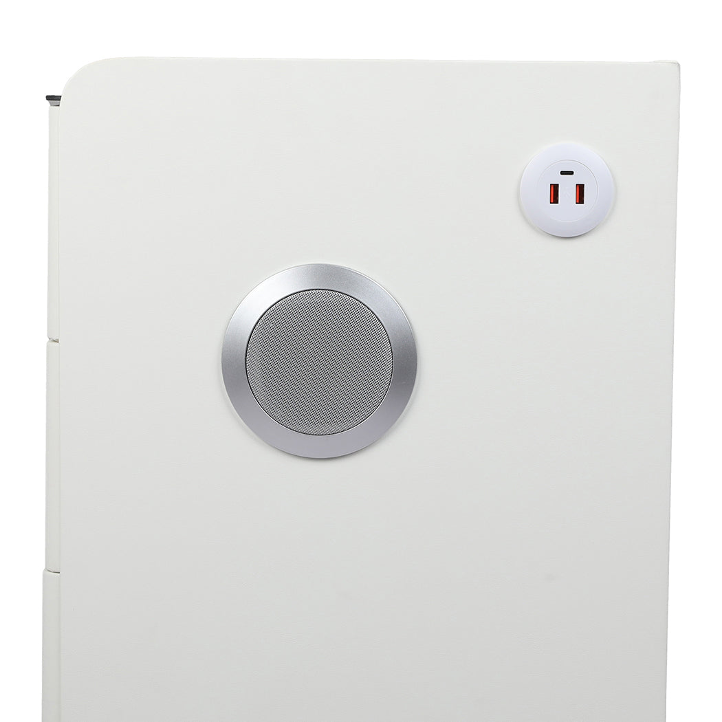 Levede Bedside Table LED Lights Drawers Storage-1954802385515843589