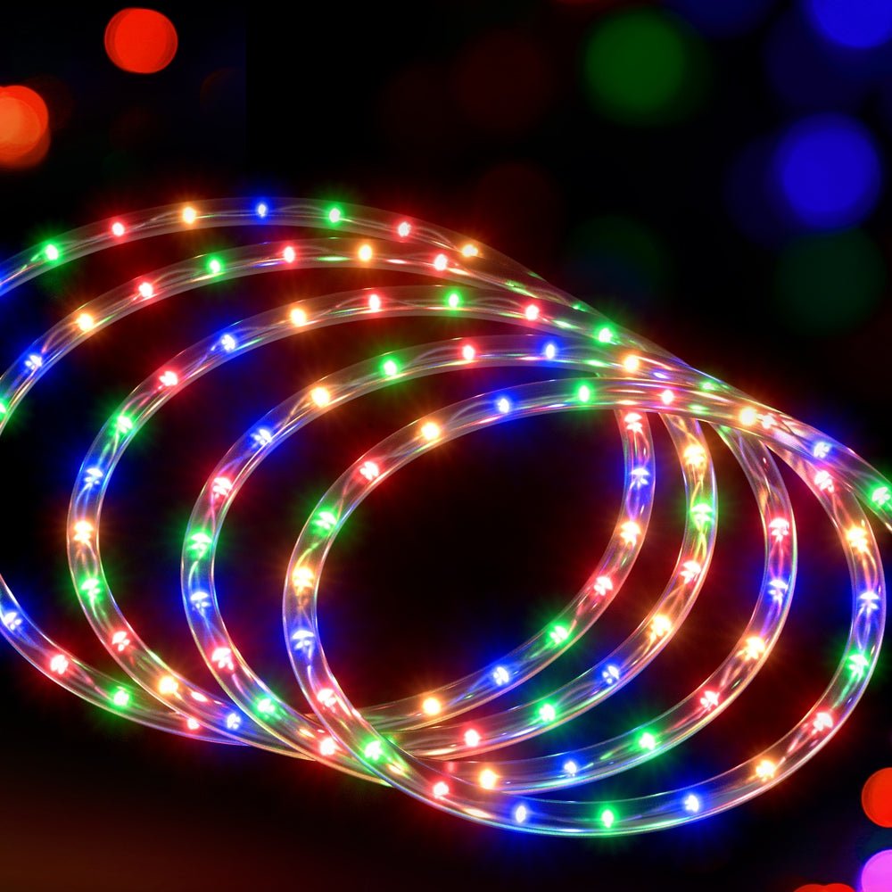 Jingle Jollys 20M Christmas Lights String Rope Light Decoration 600 LED Colorful - Occasions > Christmas > Outdoor Decorations & Lights - Bedzy Australia