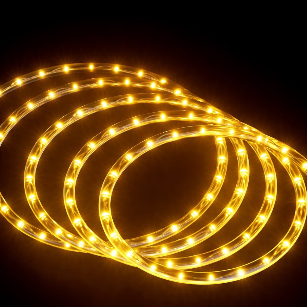 Jingle Jollys 20M Christmas Lights String Rope Light Decorations 600 LED Warm - Occasions > Christmas > Outdoor Decorations & Lights - Bedzy Australia