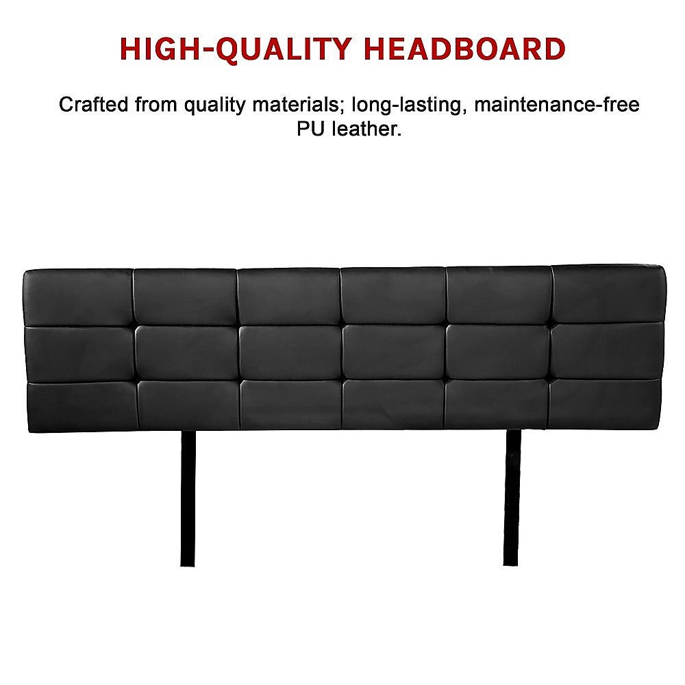 King Size | Deluxe Headboard Bedhead (Black) - Bedzy Australia
