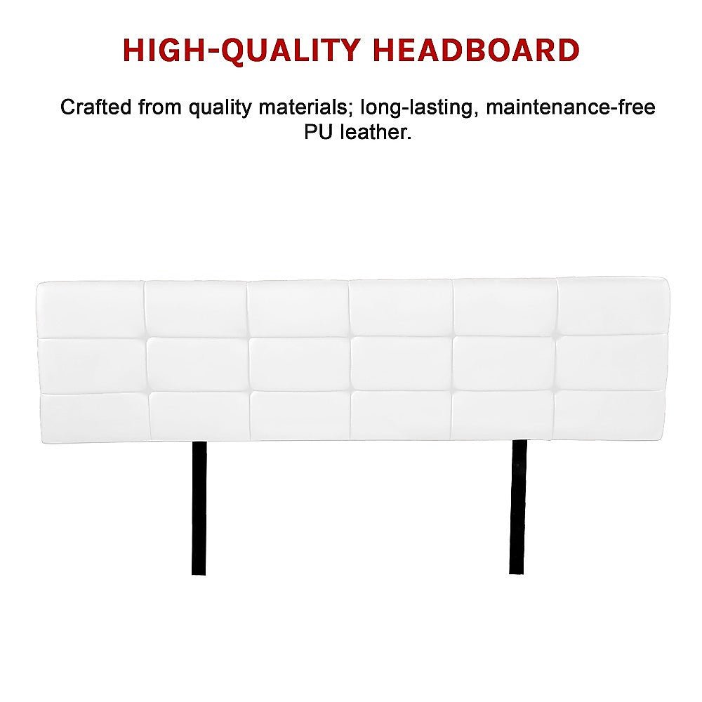 King Size | Deluxe Headboard Bedhead (White) - Bedzy Australia