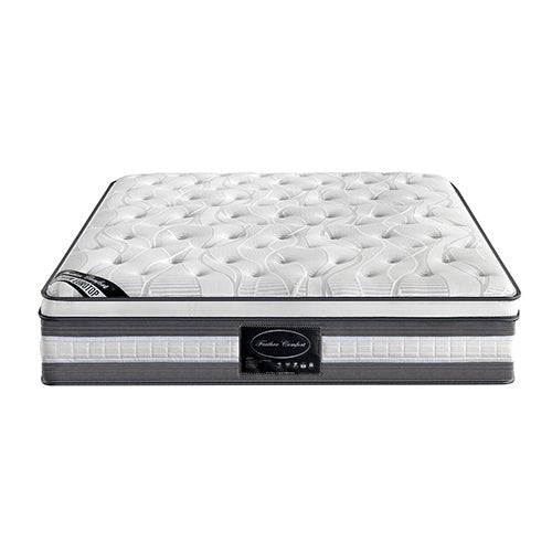 Mattress Euro Top Queen Size Pocket Spring Coil with Knitted Fabric Medium Firm 34cm Thick - Furniture > Mattresses - Bedzy Australia