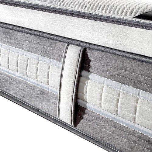 Mattress Euro Top Queen Size Pocket Spring Coil with Knitted Fabric Medium Firm 34cm Thick - Furniture > Mattresses - Bedzy Australia