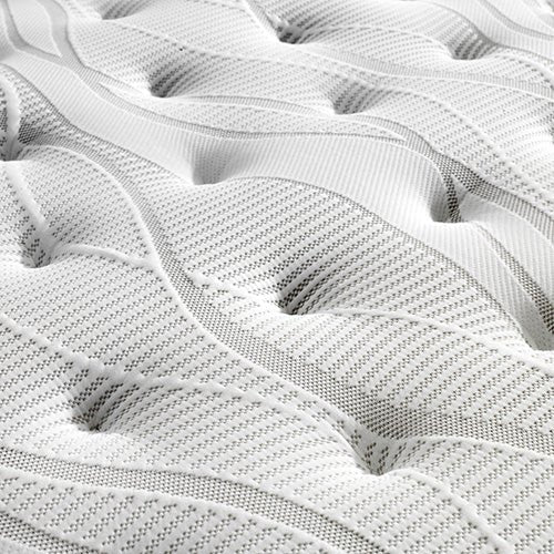 Mattress Euro Top Queen Size Pocket Spring Coil with Knitted Fabric Medium Firm 34cm Thick - Furniture > Mattresses - Bedzy Australia
