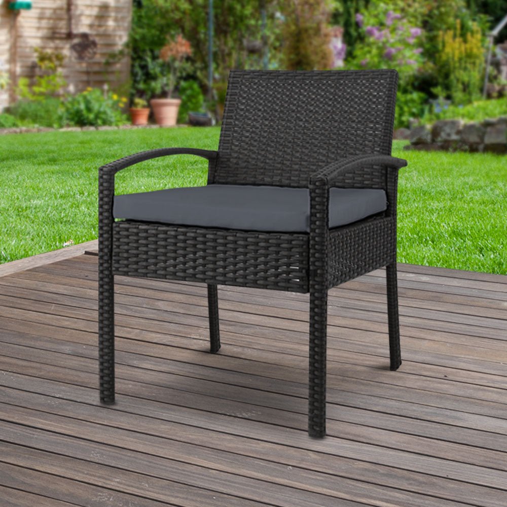 Outdoor Dining Chairs Patio Furniture Rattan Lounge Chair Cushion Felix - Furniture > Outdoor - Bedzy Australia