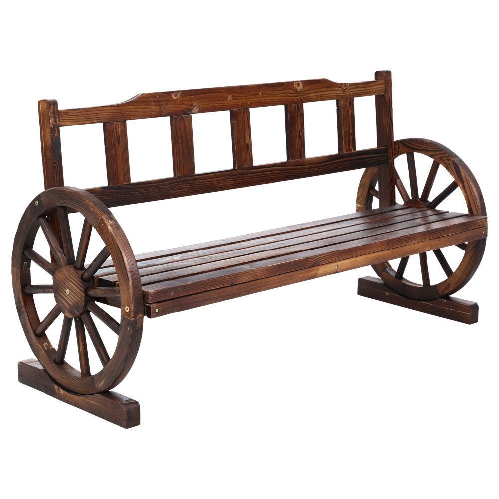 Outdoor Garden Bench Wooden 3 Seater Wagon Chair Lounge Patio Furniture - Furniture > Outdoor - Bedzy Australia