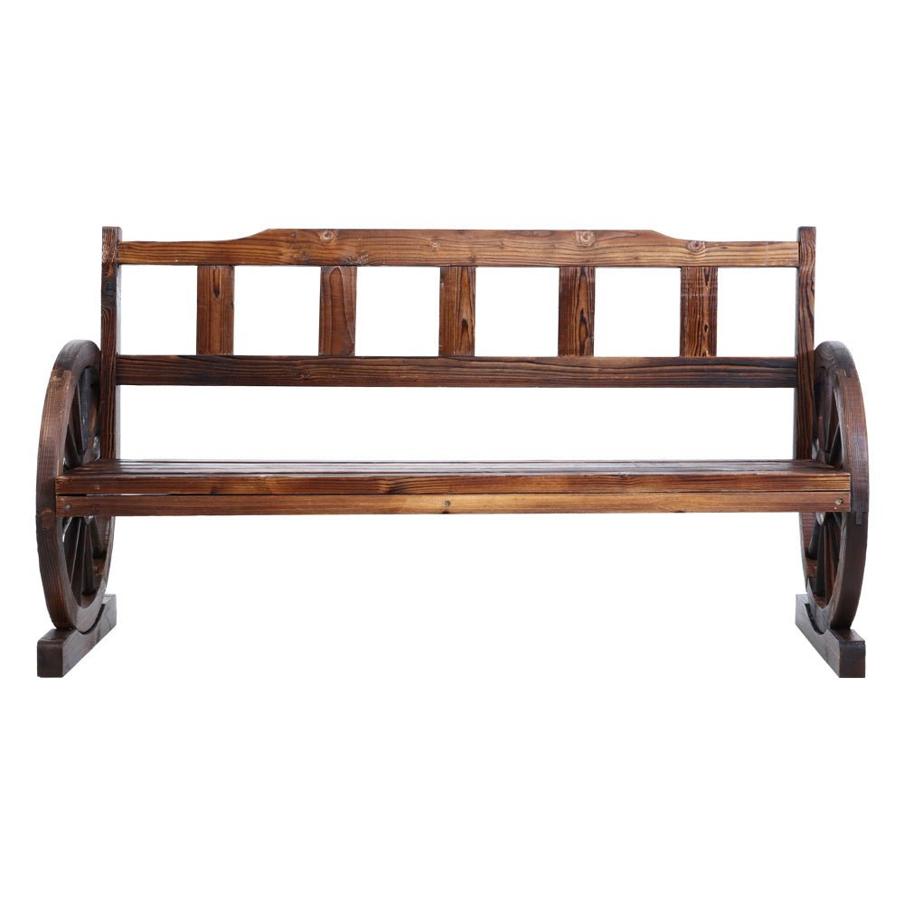 Outdoor Garden Bench Wooden 3 Seater Wagon Chair Lounge Patio Furniture - Furniture > Outdoor - Bedzy Australia