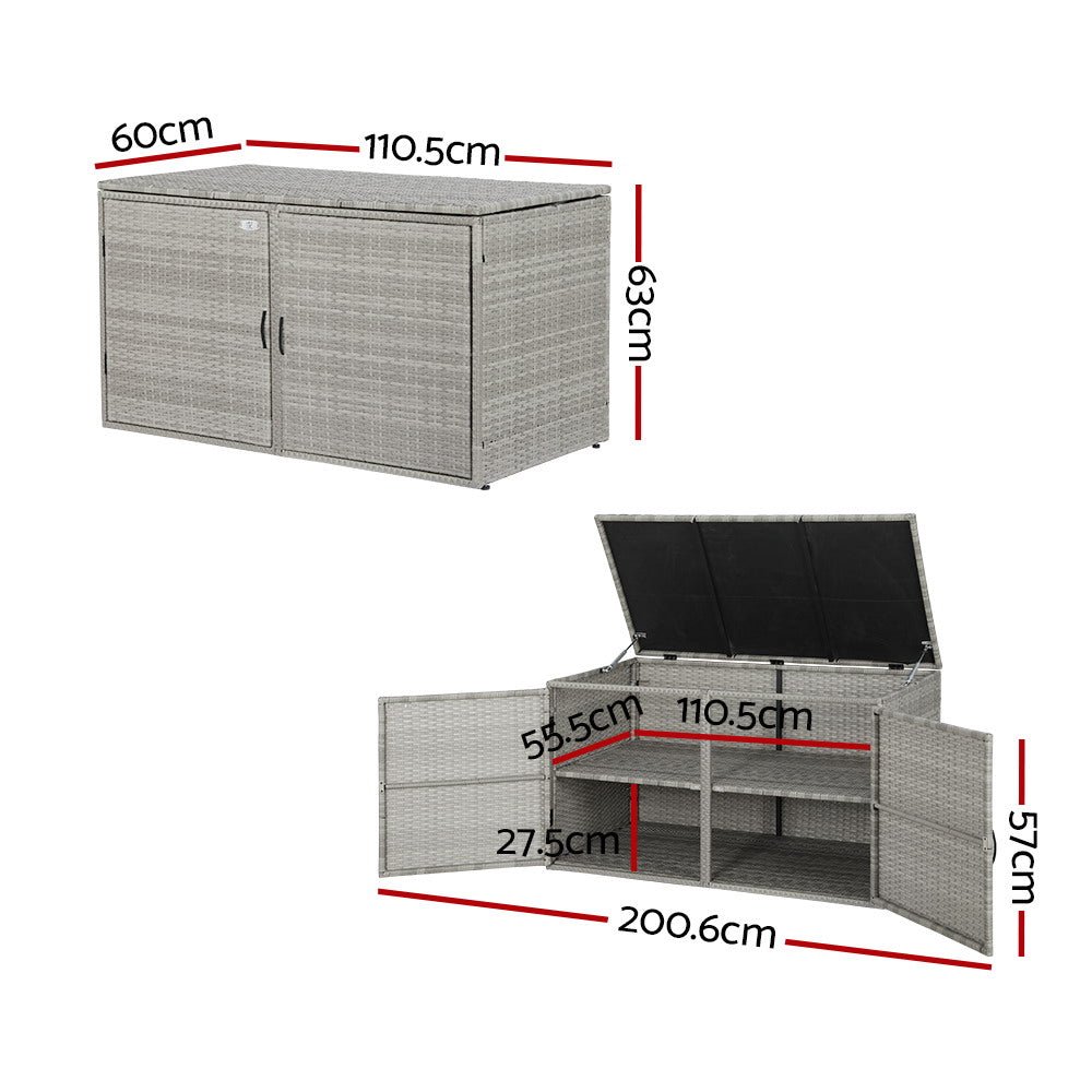 Outdoor Storage Cabinet Box Deck Wicker Shelf Chest Garden Shed Tools - Home & Garden > Storage - Bedzy Australia