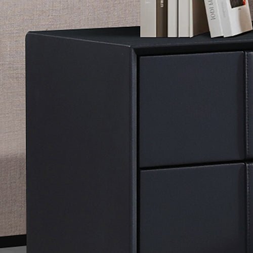 Prado Bedside Table MDF Construction Fabric Upholstery Iron Feet - Furniture > Bedroom > Bedside Tables - Bedzy Australia