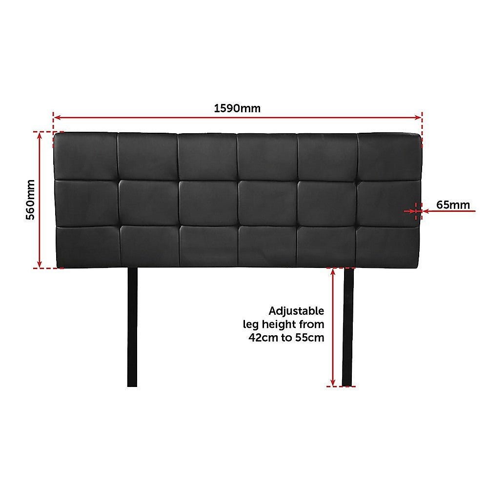 Queen Size | Deluxe Headboard Bedhead (Black) - Bedzy Australia