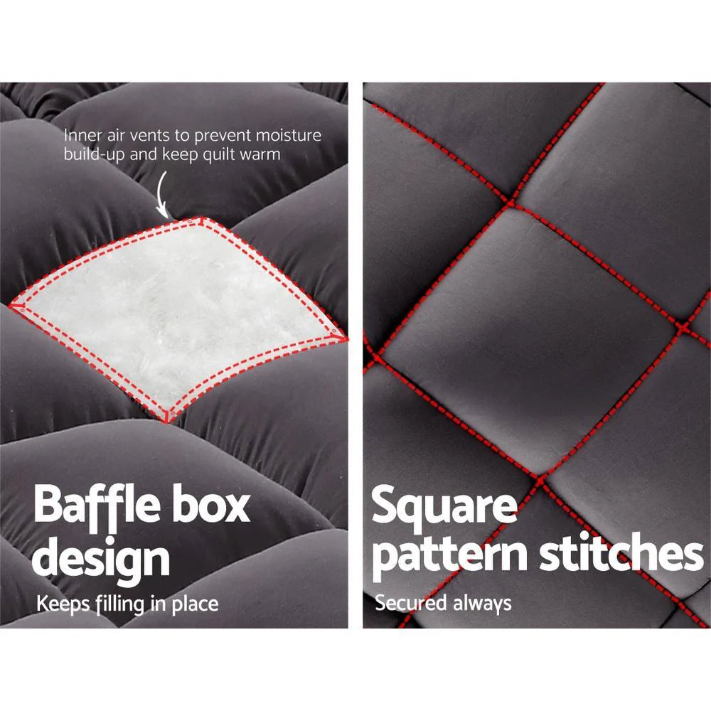 Single Premium Package | Sasa LED Boucle Bed Frame, Alanya Euro Top Pocket Spring Mattress (Medium Firm) & Pillowtop Mattress Topper