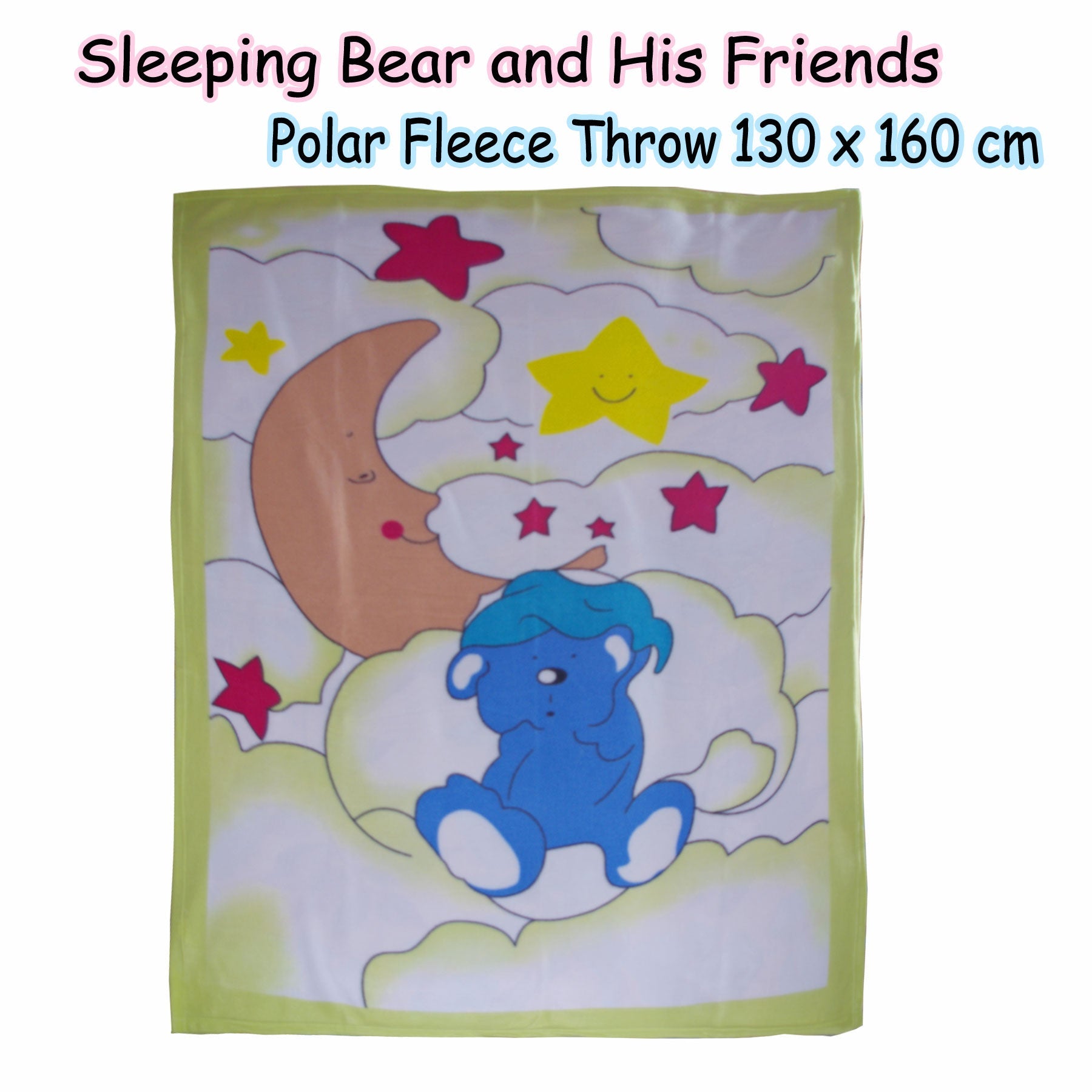 Sleeping Bear and His Friends Polar Fleece Throw - Home & Garden > Bedding - Bedzy Australia