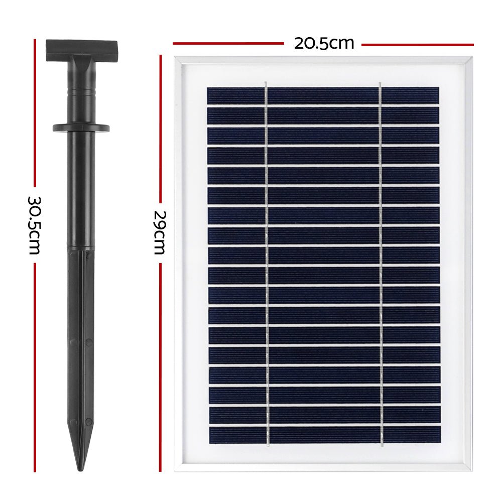 Solar Pond Pump with Battery Kit LED Lights 4.3FT - Home & Garden > Garden Tools - Bedzy Australia