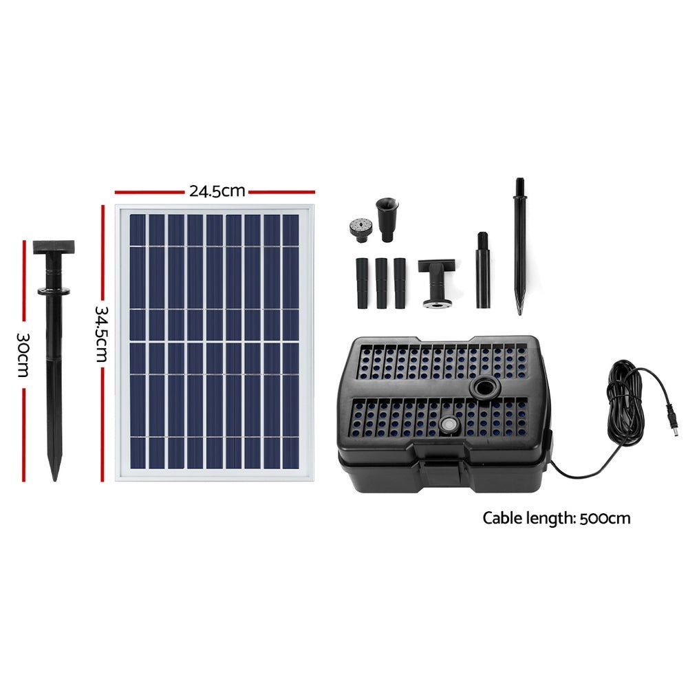 Solar Pond Pump with Filter Box 5FT - Home & Garden > Fountains - Bedzy Australia