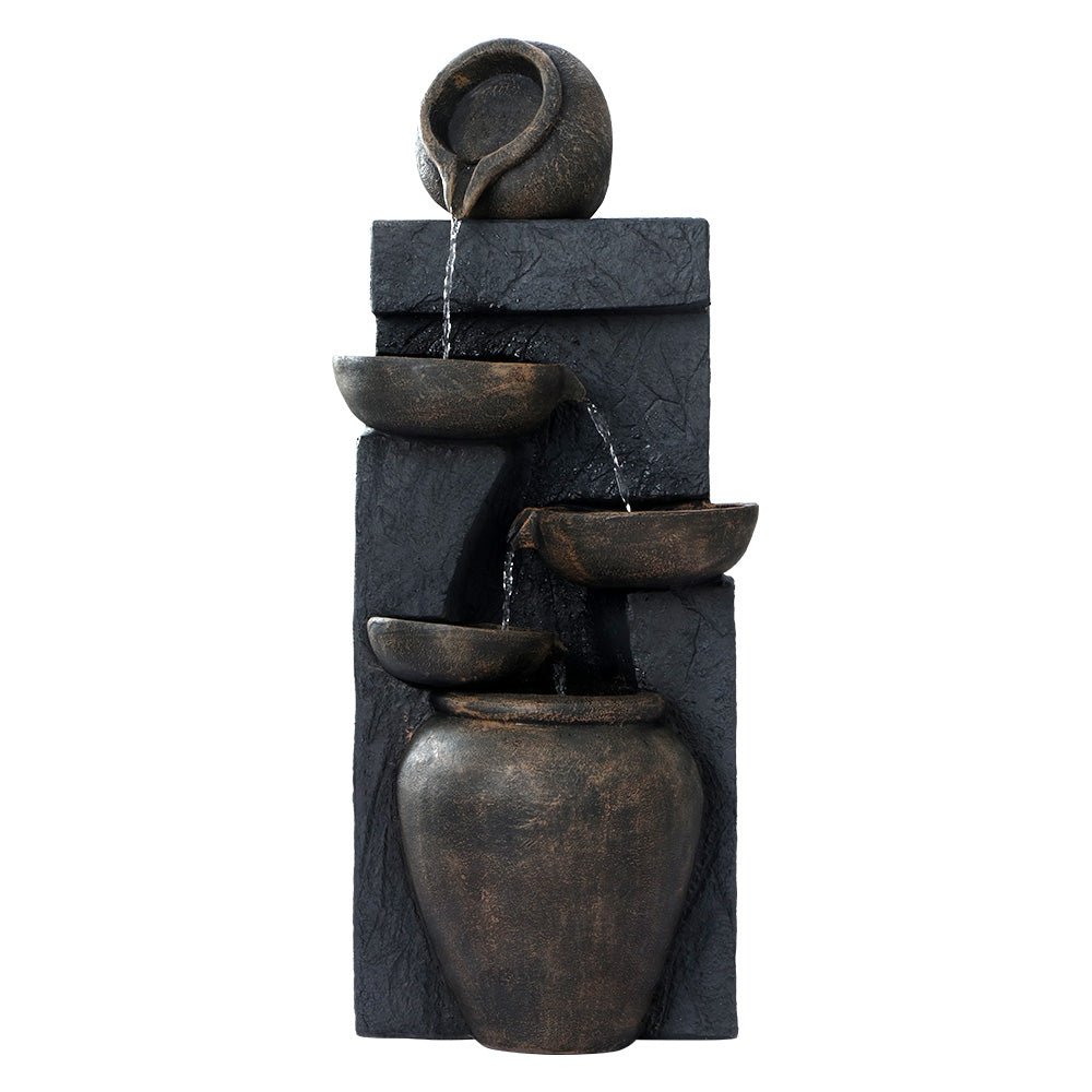 Solar Water Feature 5-Tier 99cm - Home & Garden > Fountains - Bedzy Australia