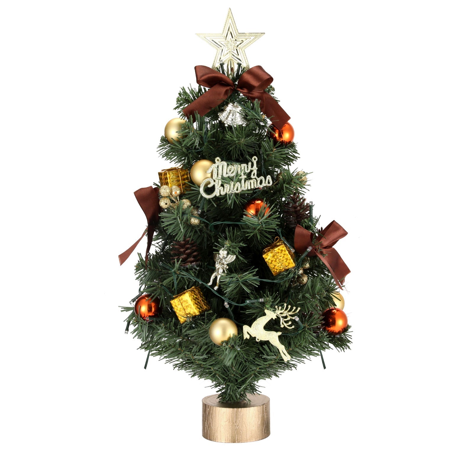 Tabletop Christmas Tree 60CM LED Xmas Tree Tree Topper Ornaments - Occasions > Christmas > Christmas Trees - Bedzy Australia