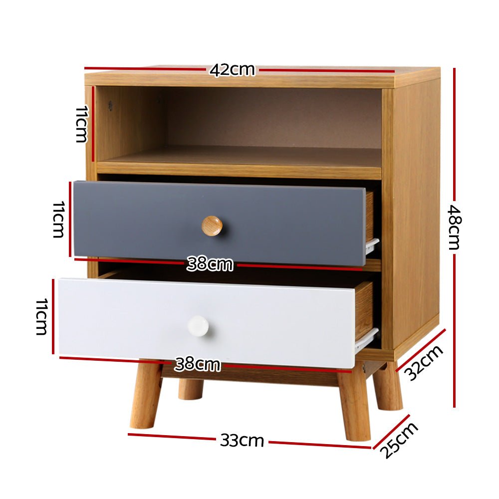 Wooden Bedside Table - Bedzy Australia