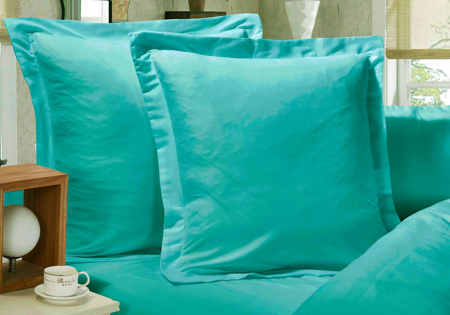 1000TC Premium Ultra Soft European Pillowcases 2-Pack Teal - Home & Garden > Bedding - Bedzy Australia