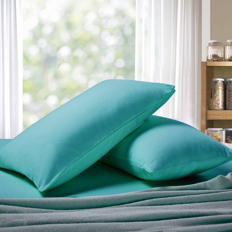 1000TC Premium Ultra Soft Standrad size Pillowcases 2-Pack - Teal - Home & Garden > Bedding - Bedzy Australia