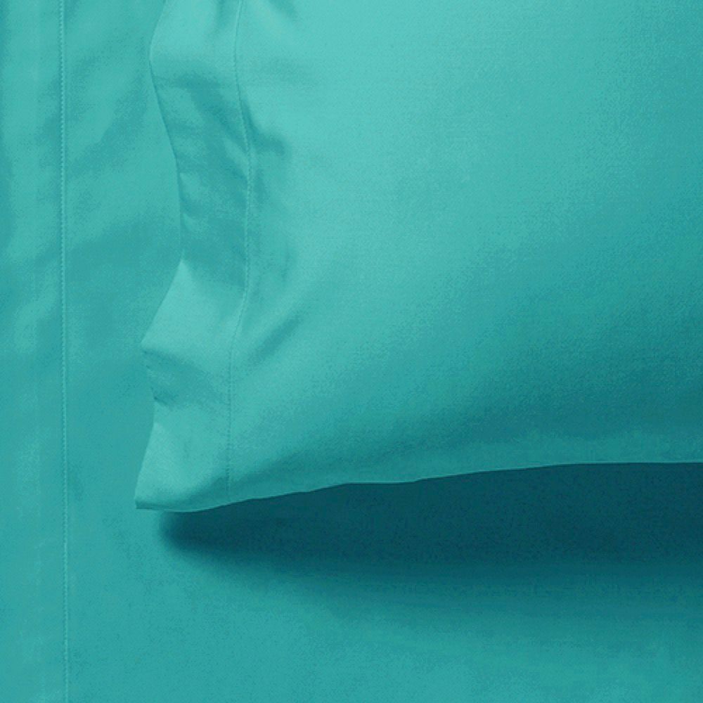 1000TC Ultra Soft Fitted Sheet & Pillowcase Set - King Single Size Bed - Teal - Home & Garden > Bedding - Bedzy Australia