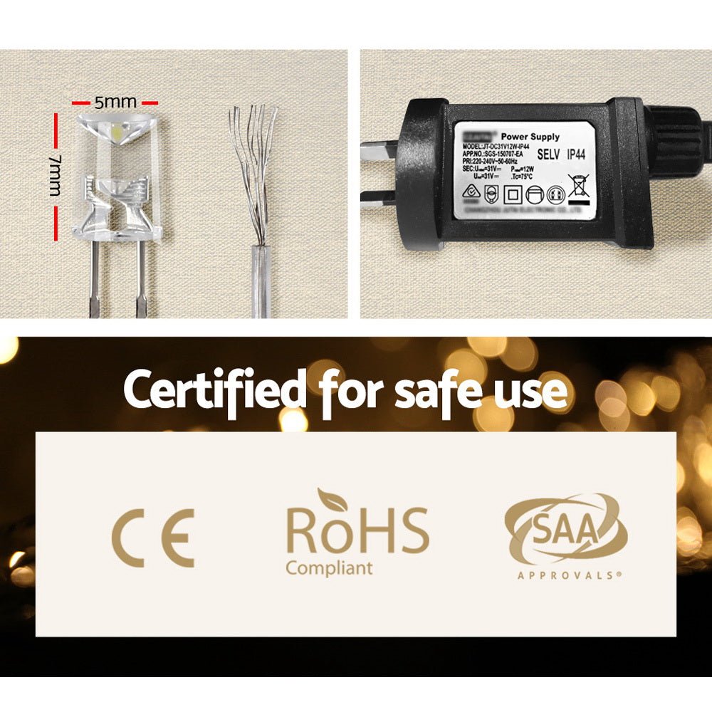 100M 500 LED Christmas String Lights Warm White - Bedzy Australia