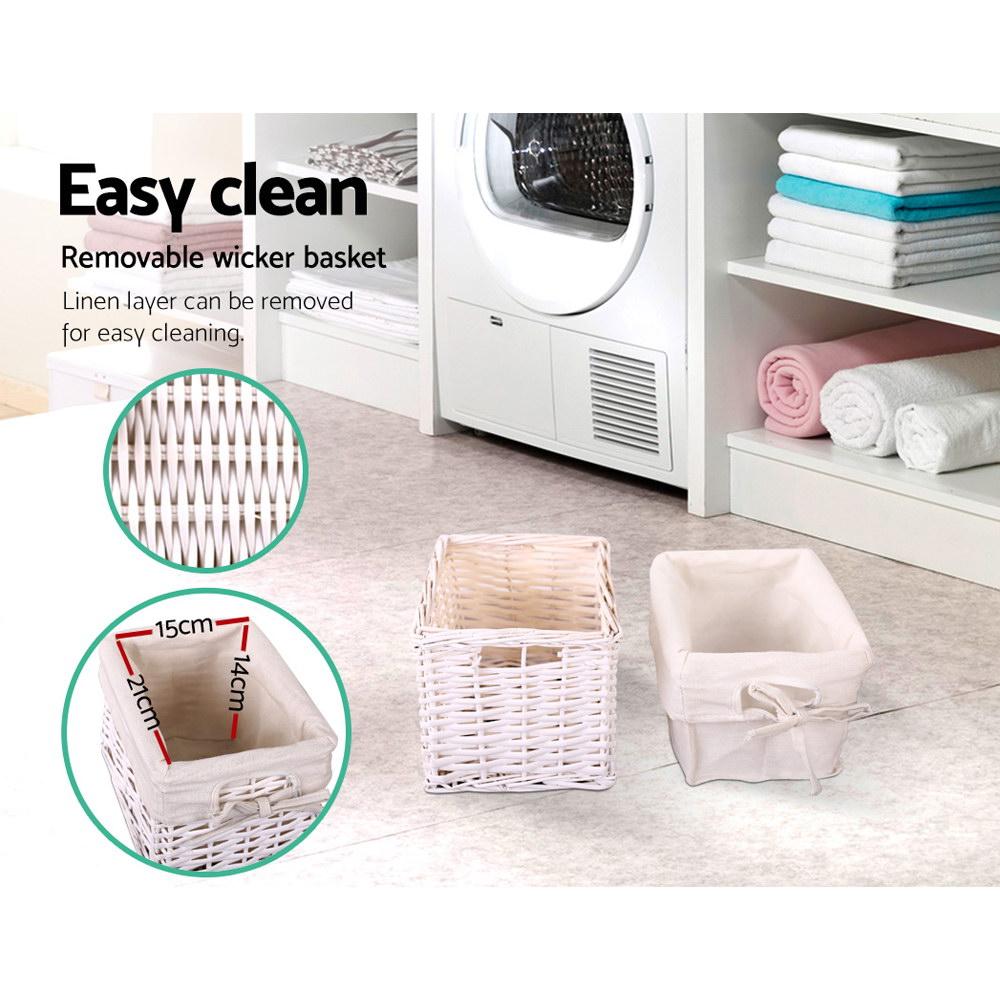 2 x White Rustic Bedside Tables (Twin Pack) - Bedzy Australia